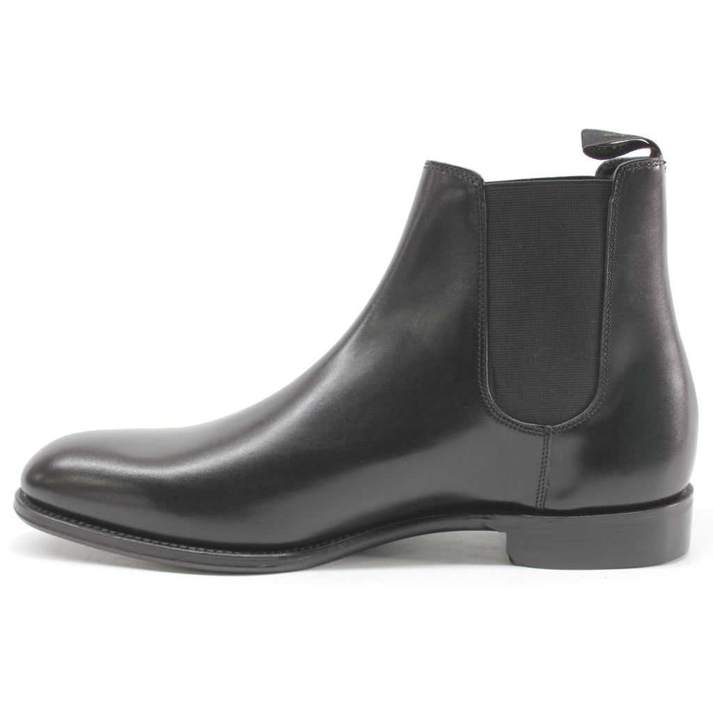 Loake Coppergate Polished Leather Men's Chelsea Boots#color_carbon black