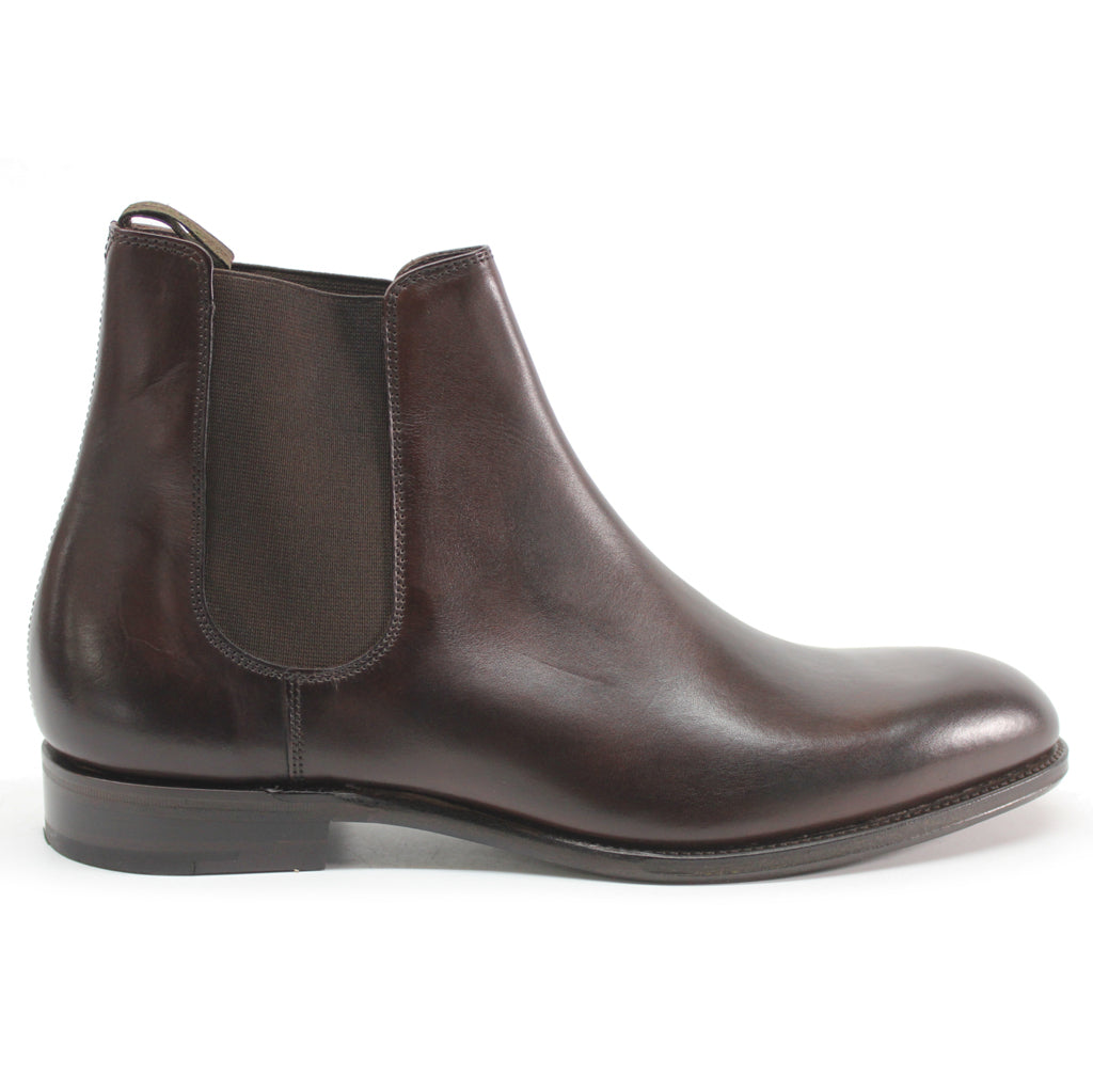 Loake Coppergate Polished Leather Men's Chelsea Boots#color_scorched walnut