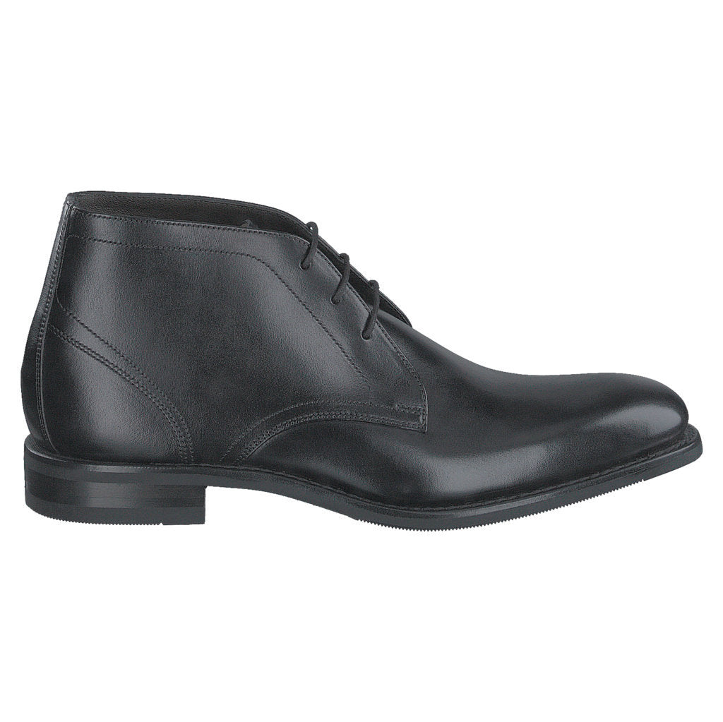 Loake Myers Polished Leather Men's Chukka Boots#color_black