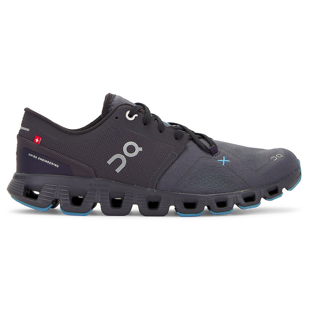 On Cloud X 3 Textile Synthetic Mens Trainers#color_eclipse magnet