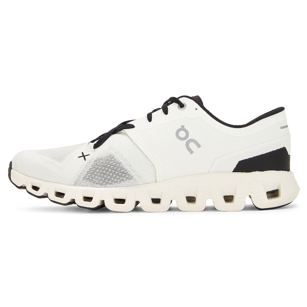On Cloud X 3 Textile Synthetic Mens Trainers#color_ivory black