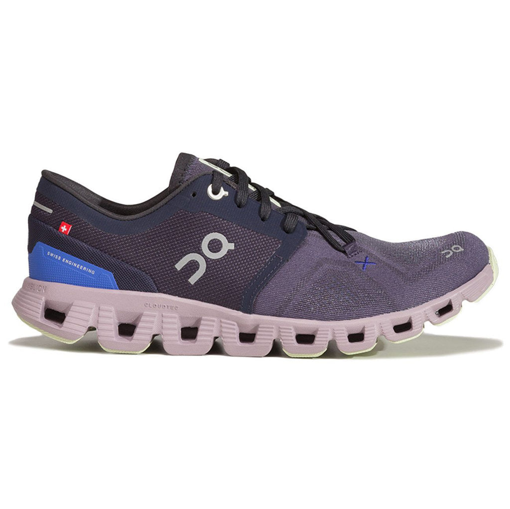 On Running Cloud X 3 Textile Women's Low-Top Trainers#color_midnight heron