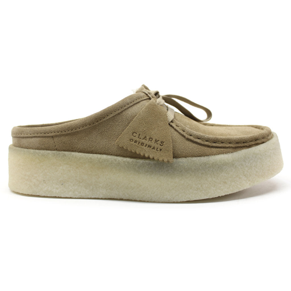 Clarks Originals Wallabee Lo Suede Leather Women's Shoes#color_light tan warmlined