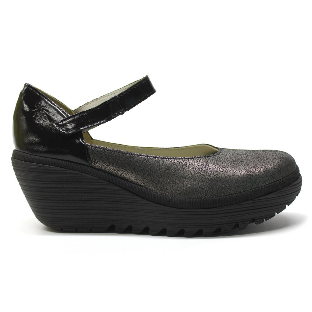 Fly London YAWO345FLY Mousse Leather Womens Shoes#color_graphite black