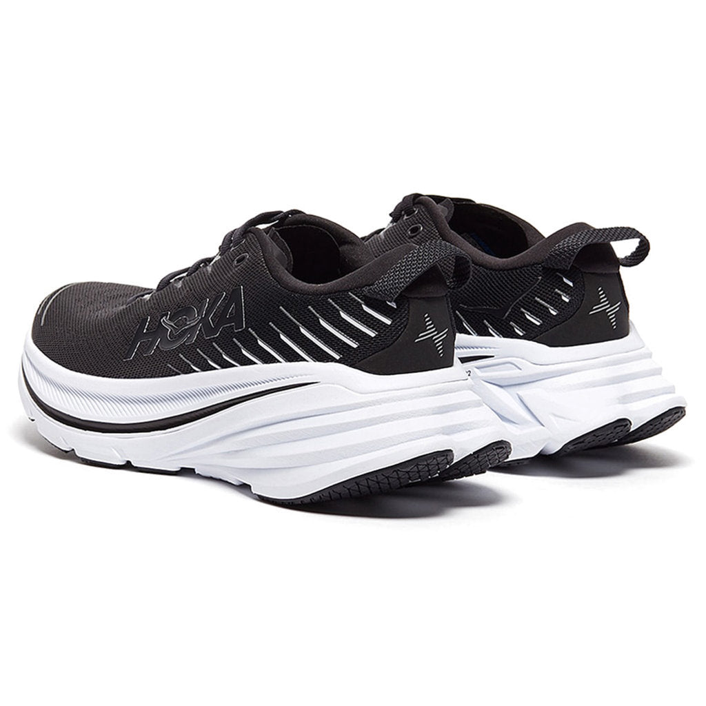 Hoka One One Bondi X Synthetic Textile Men's Low-Top Road Running Trainers#color_black white