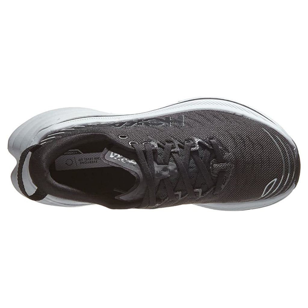 Hoka One One Bondi X Synthetic Textile Women's Low-Top Road Running Trainers#color_black white