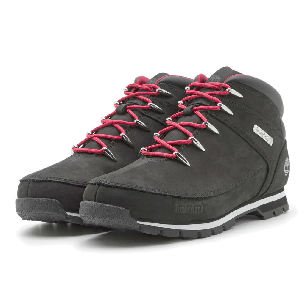 Timberland Euro Sprint Mid Hiker Nubuck Mens Boots#color_black red