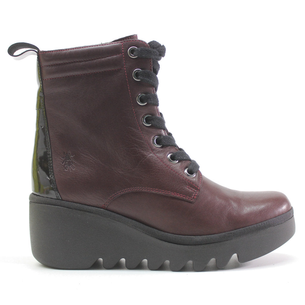 Fly London BIAZ329FLY Leather Womens Boots#color_bordeaux black