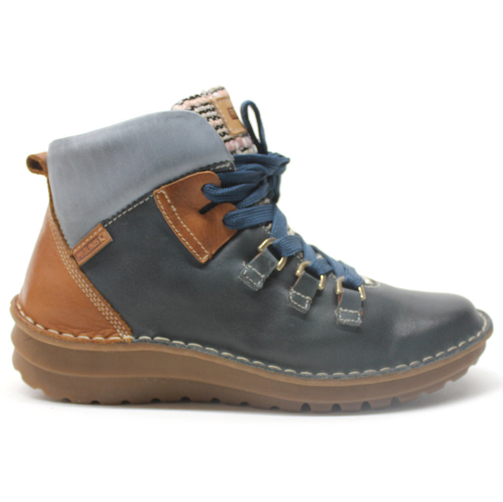 Pikolinos Cazorla W5U-8724 Leather Textile Womens Boots#color_ocean