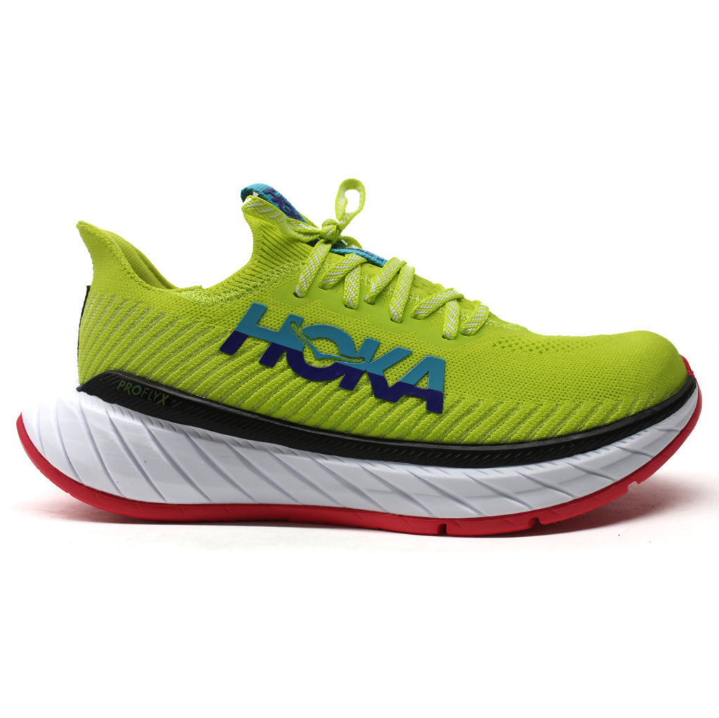 Hoka One One Carbon X 3 Textile Men's Low-Top Road Running Trainers#color_evening primrose scuba blue