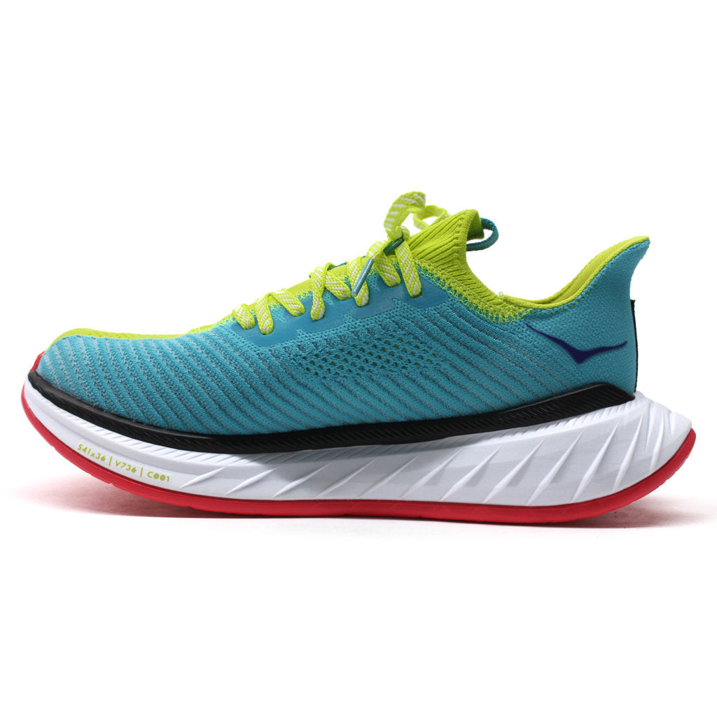 Hoka One One Carbon X 3 Textile Women's Low-Top Road Running Trainers#color_evening primrose scuba blue