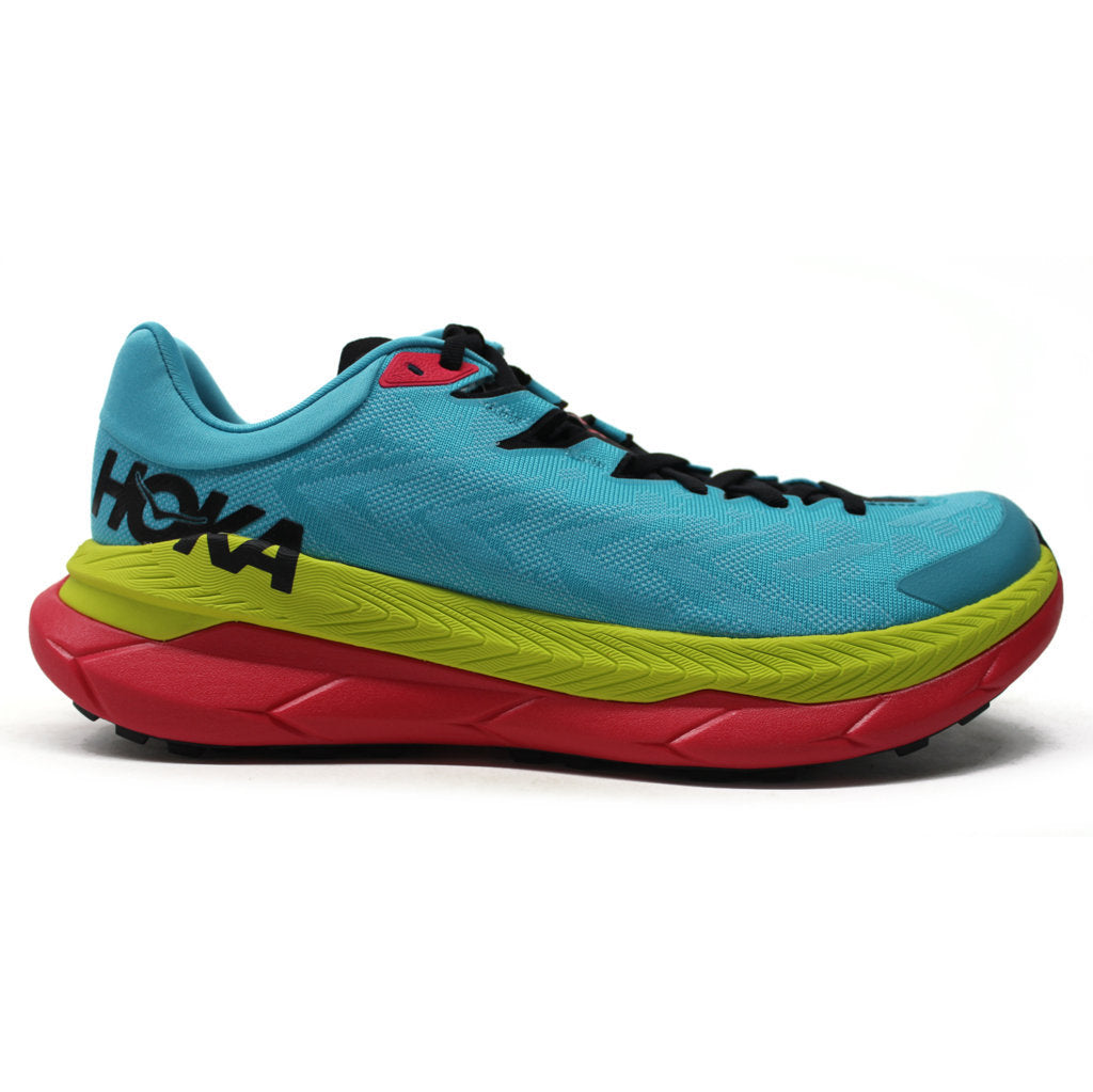Hoka One One Tecton X Mesh Men's Low-Top Trail Trainers#color_scuba blue diva pink