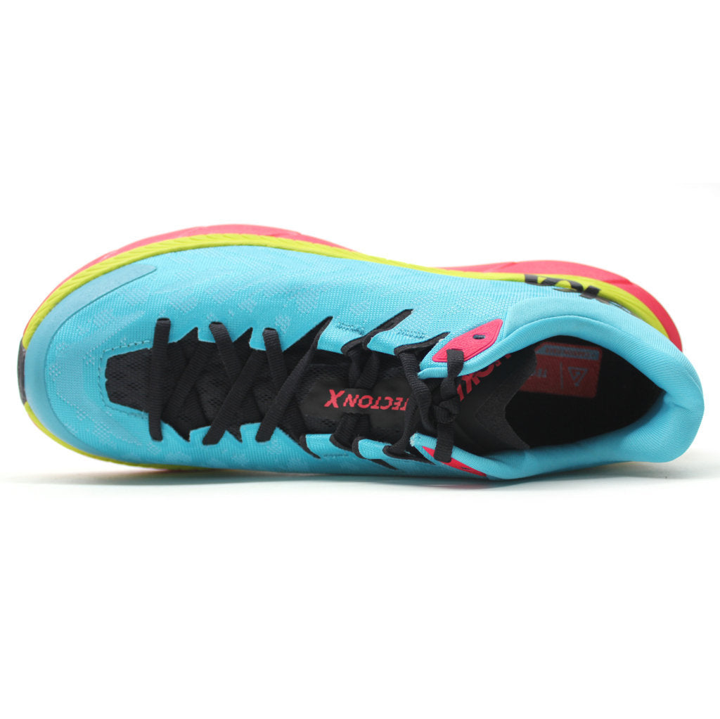 Hoka One One Tecton X Mesh Men's Low-Top Trail Trainers#color_scuba blue diva pink