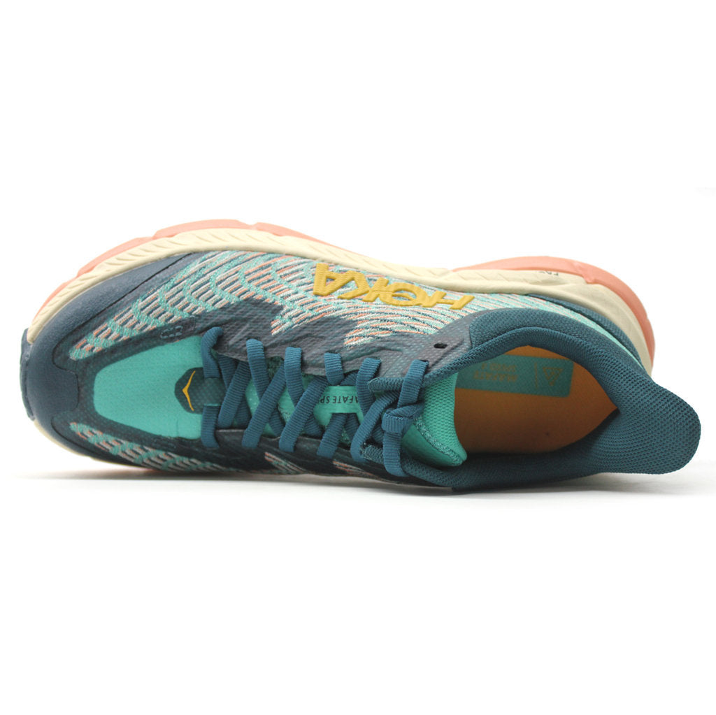 Hoka One One Mafate Speed 4 Textile Synthetic Womens Trainers#color_deep teal water garden