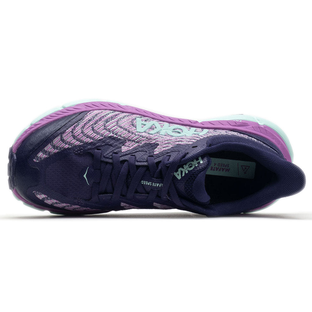 Hoka One One Mafate Speed 4 Textile Synthetic Womens Trainers#color_night sky orchid flower