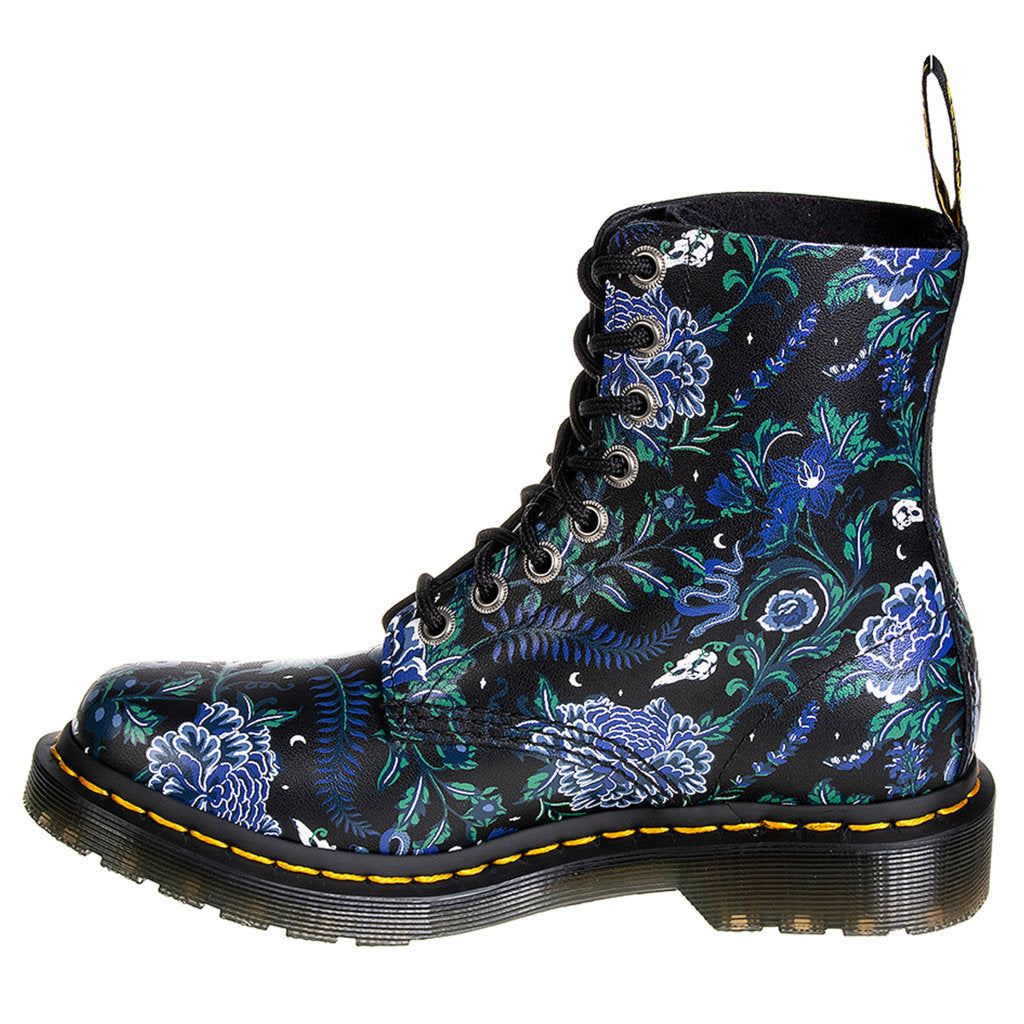 Dr. Martens 1460 Pascal Floral Printed Leather Women's Ankle Boots#color_black