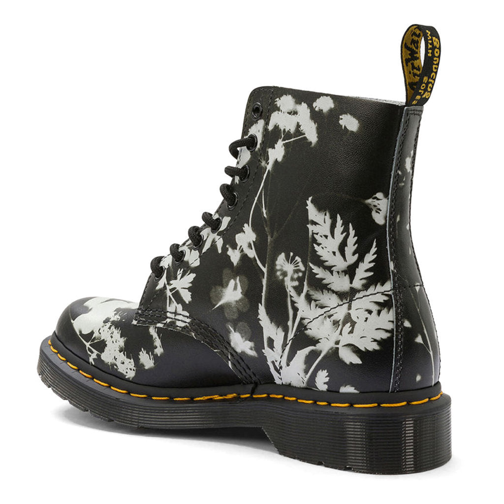 Dr. Martens 1460 Pascal Floral Printed Leather Women's Ankle Boots#color_black white