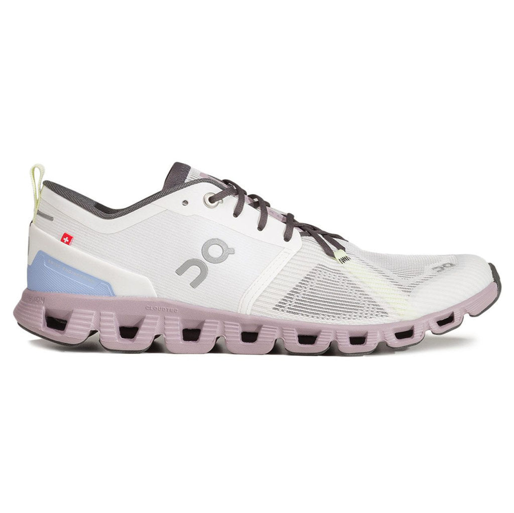 On Running Cloud X 3 Shift Textile Women's Low-Top Trainers#color_undyed  white heron
