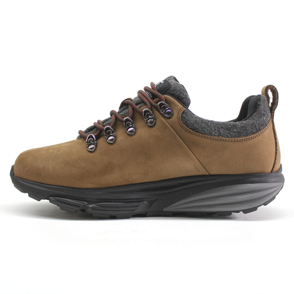 MBT MT Alpine SYM Full Grain Leather Men's Hiking Trainers#color_chocolate brown