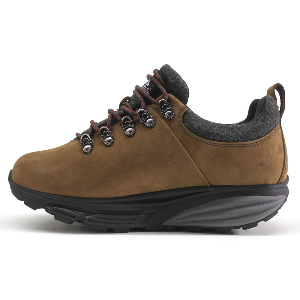 MBT MT Alpine SYM Full Grain Leather Women's Hiking Trainers#color_chocolate brown