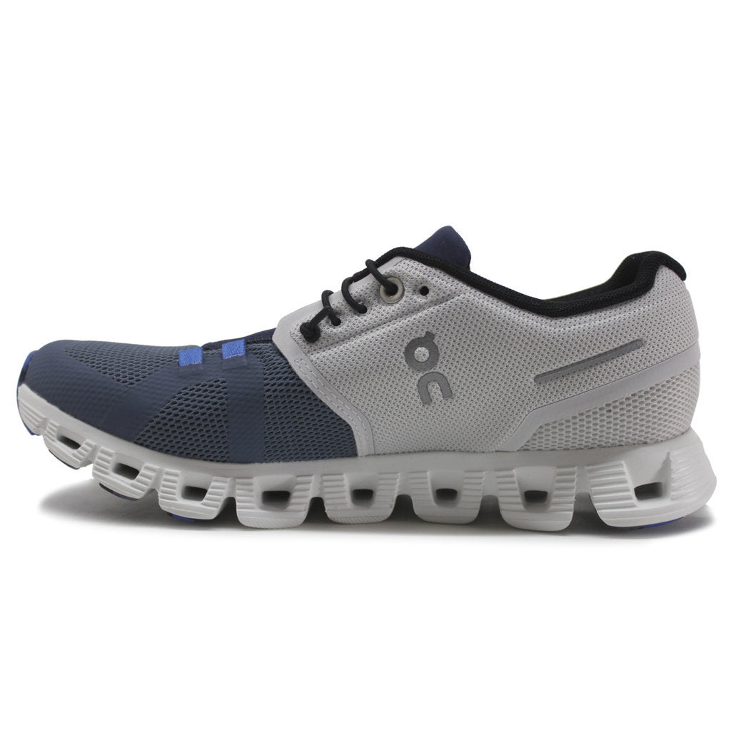 On Cloud 5 Fuse Textile Womens Trainers#color_frost metal