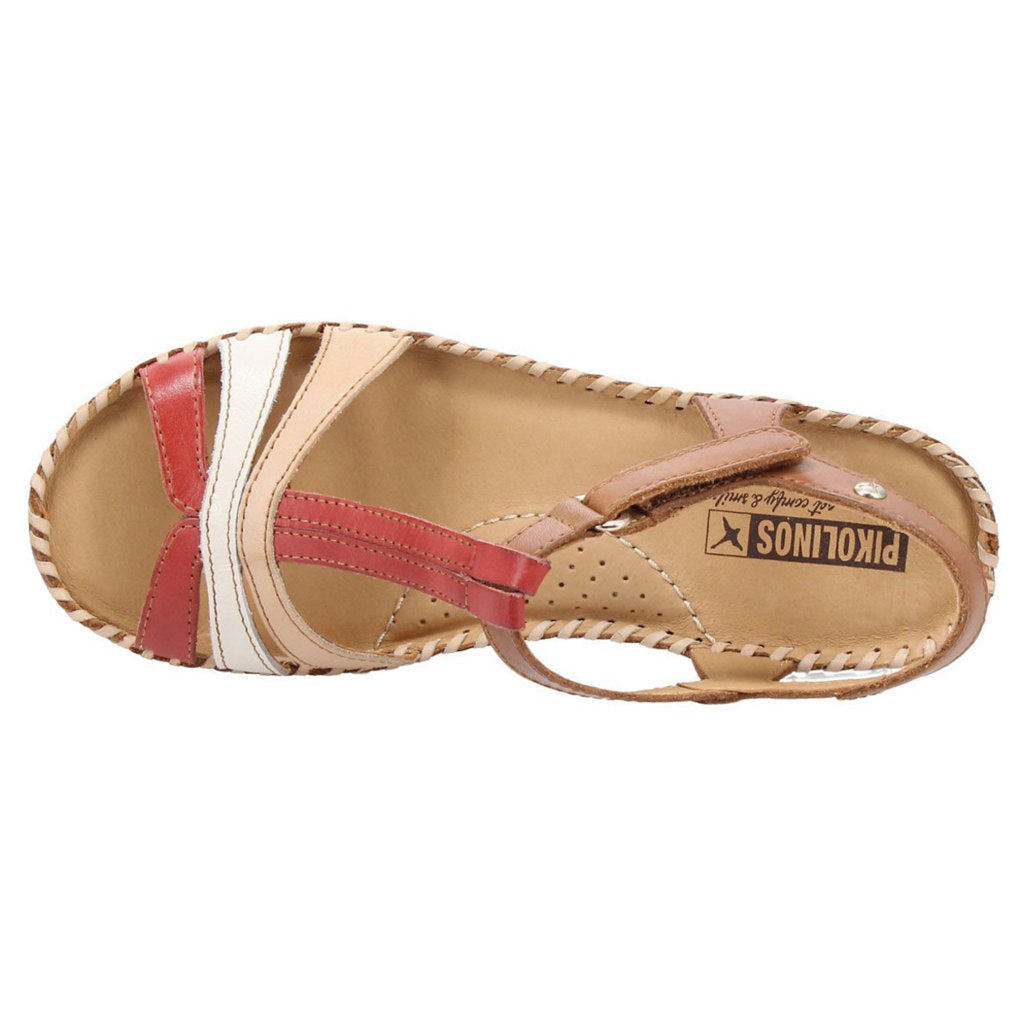 Pikolinos Aguadulce W3Z-1776C1 Leather Womens Sandals#color_cherry