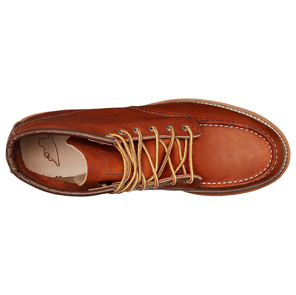 Red Wing 6 Inch Classic Moc Toe Leather Mens Boots#color_oro legacy