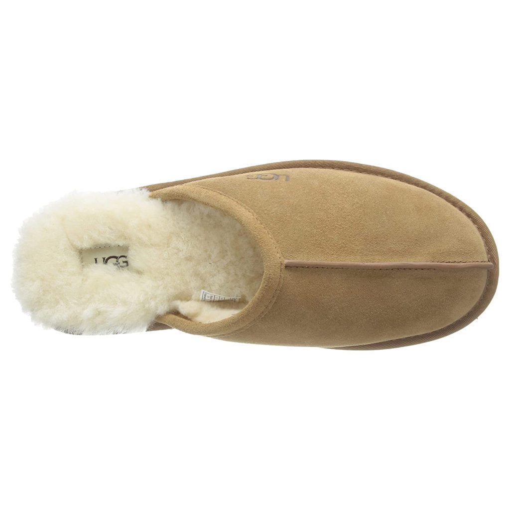 UGG Scuff Sheepskin Suede Leather Men's Slide Sandals#color_chestnut
