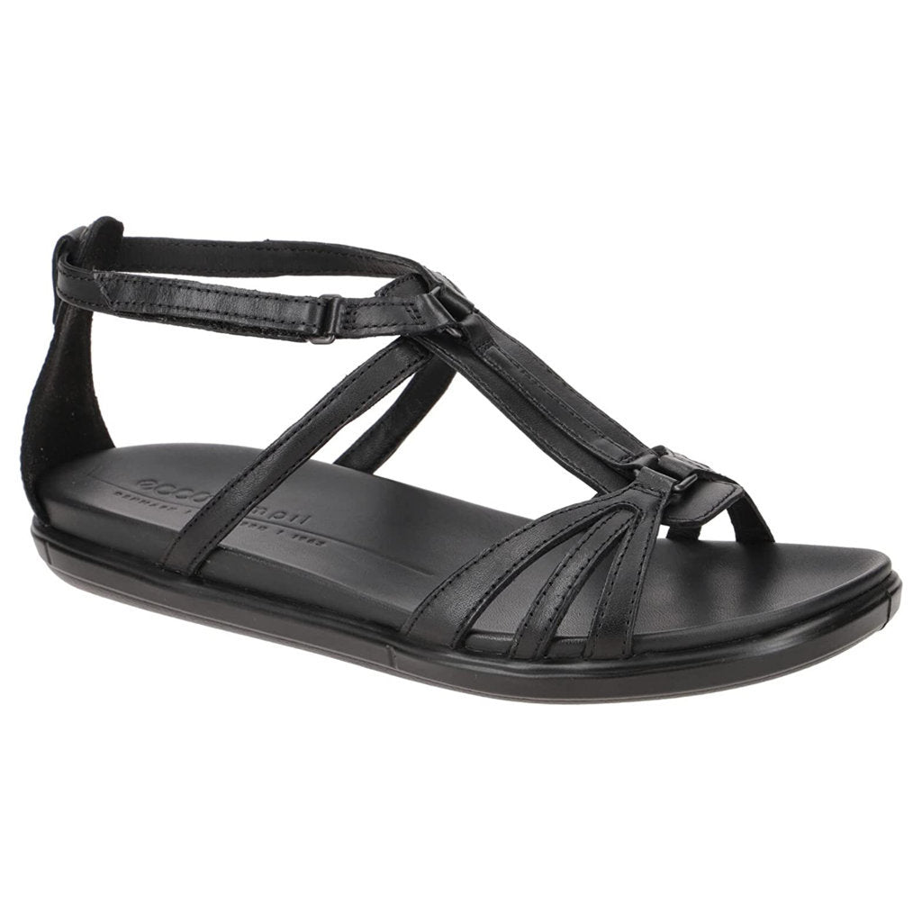 Ecco Simpil 209273 Leather Womens Sandals#color_black