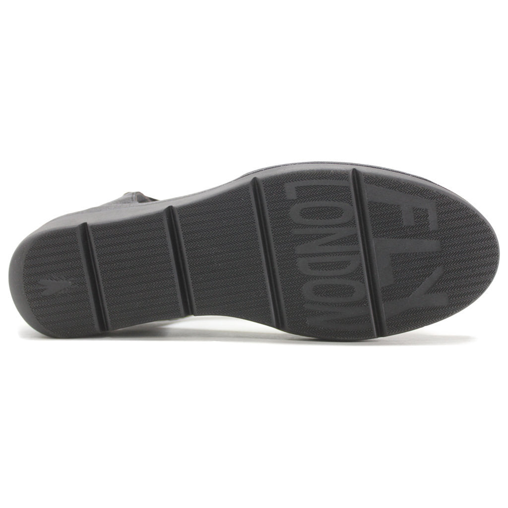 Fly London NOVA932FLY Mousse Leather Womens Sandals#color_black