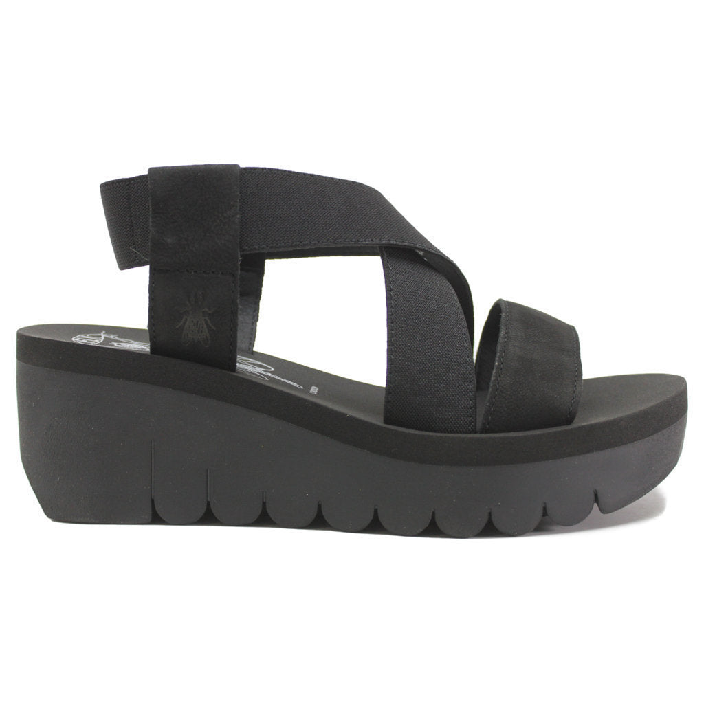 Fly London YABI922FLY Leather Womens Sandals#color_black black