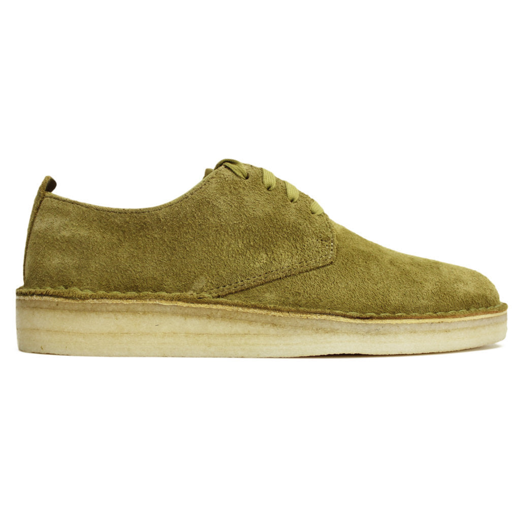 Clarks Originals Coal London Suede Mens Shoes#color_mid green