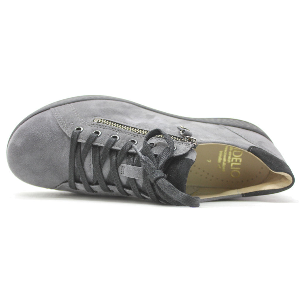Fidelio Holiday Leather Women's Low-top Zip & Lace Shoes#color_pewter
