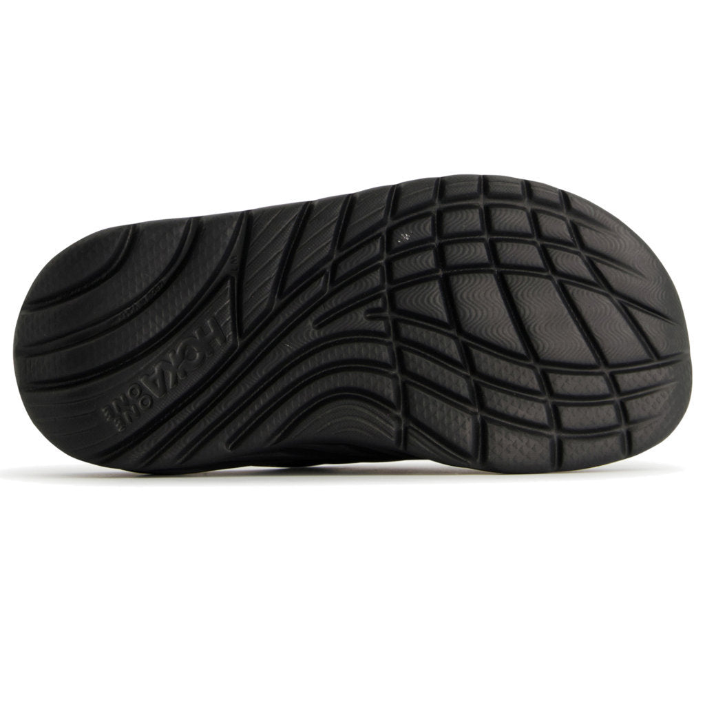 Hoka One One Ora Recovery Slide Synthetic Unisex Slippers#color_black