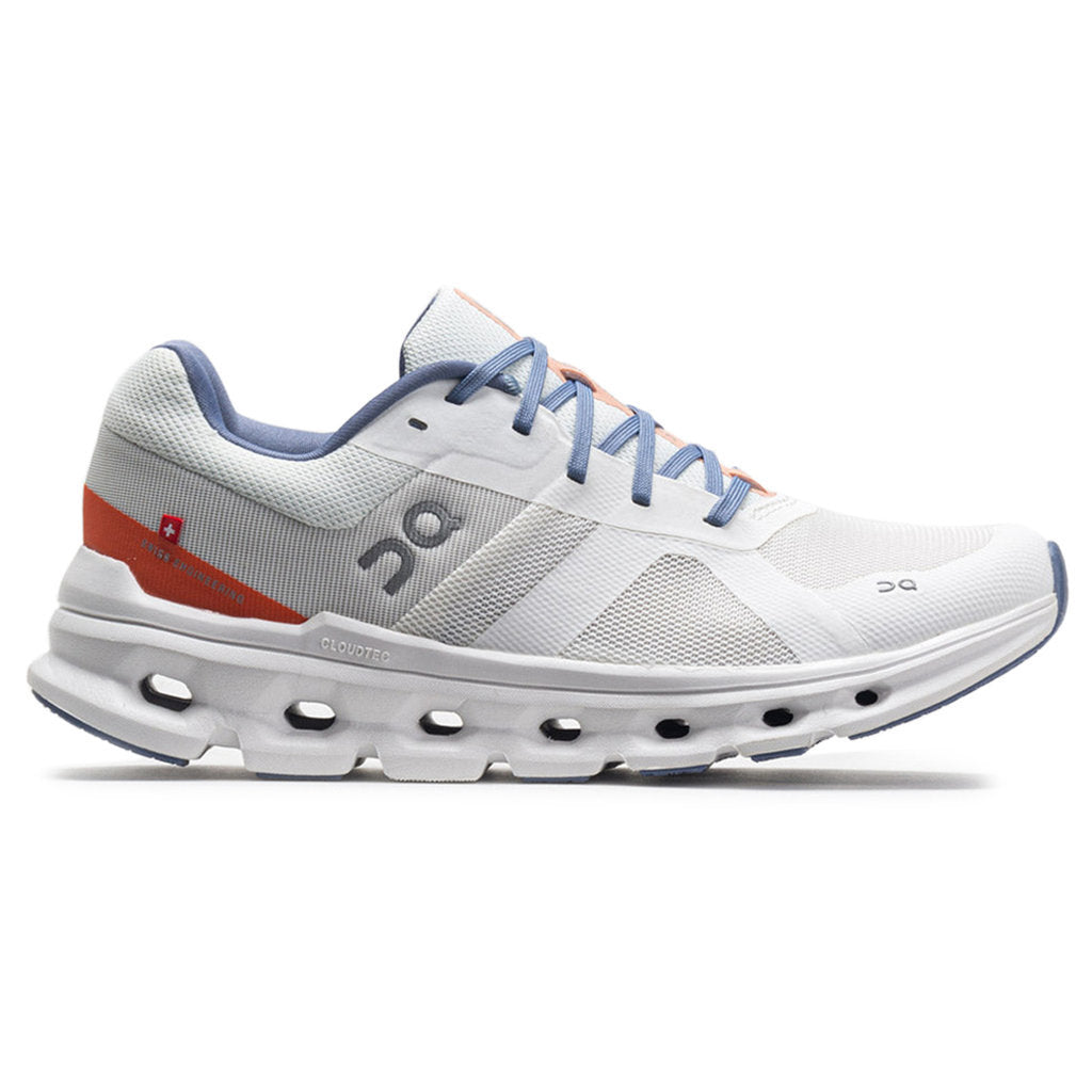 On Running Cloudrunner Textile Women's Low-Top Trainers#color_undyed white flame white