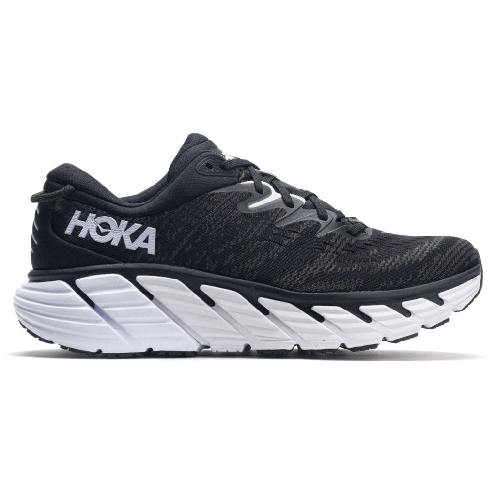 Hoka One One Gaviota 4 Wide Textile Synthetic Mens Trainers#color_black white