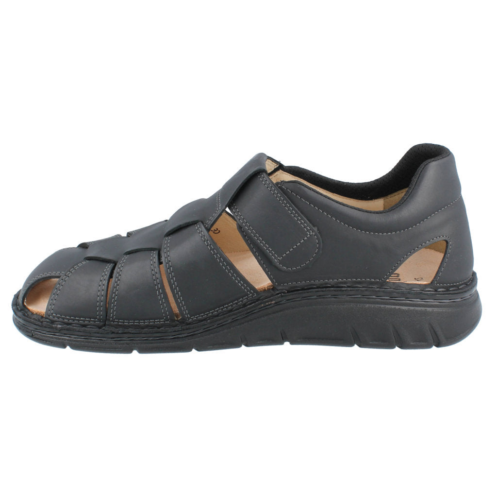 Finn Comfort Copan-S Leather Men's Sandals#color_black
