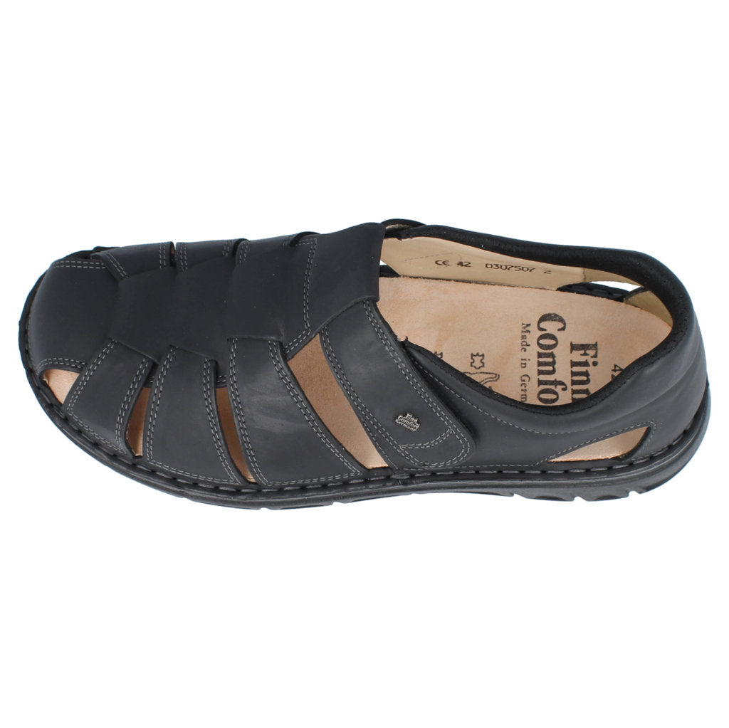Finn Comfort Copan-S Leather Men's Sandals#color_black