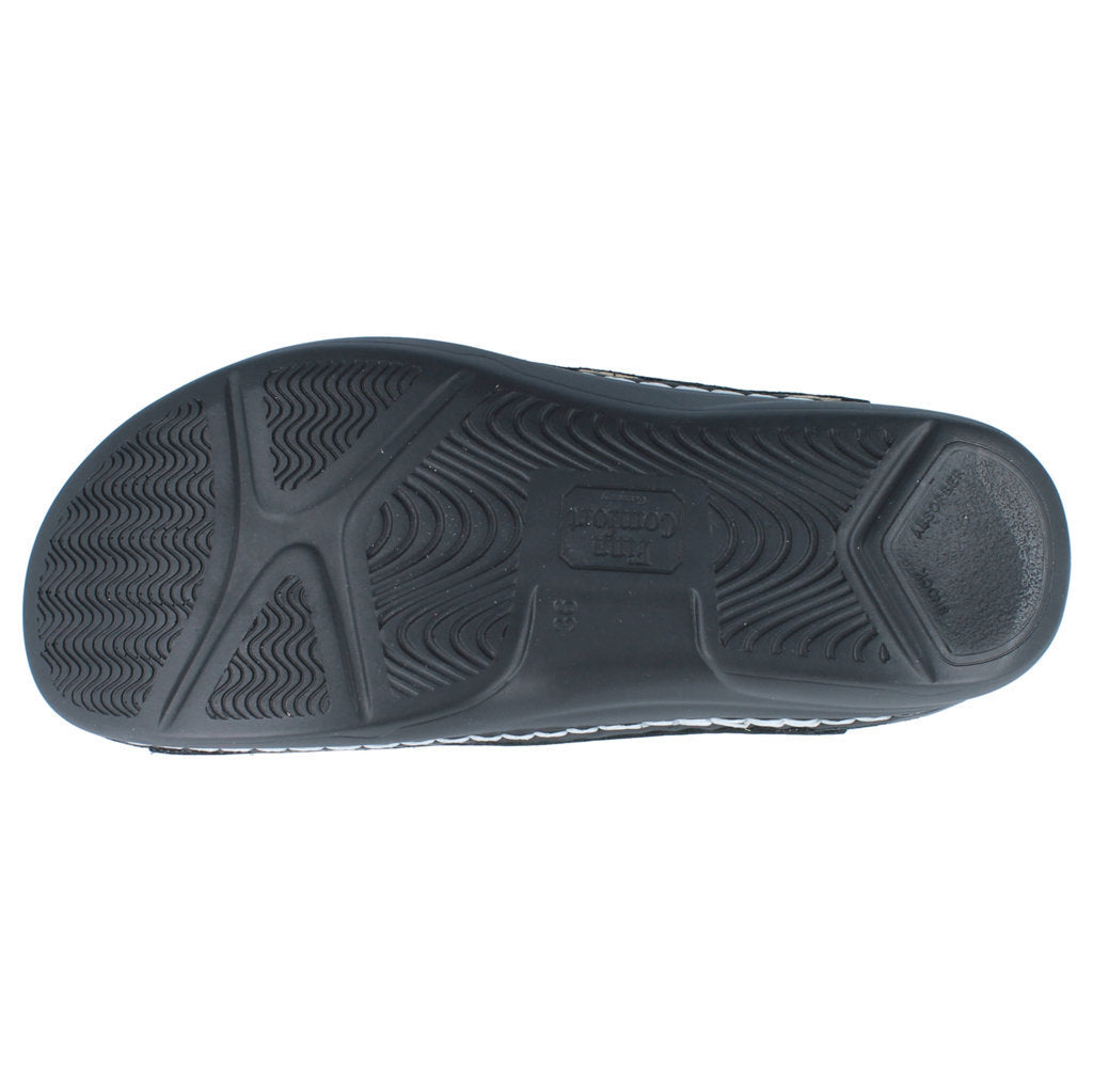 Finn Comfort Grenada Leather Women's Slip-On Sandals#color_black