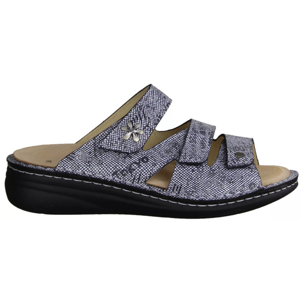 Finn Comfort Grenada Leather Women's Slip-On Sandals#color_blue