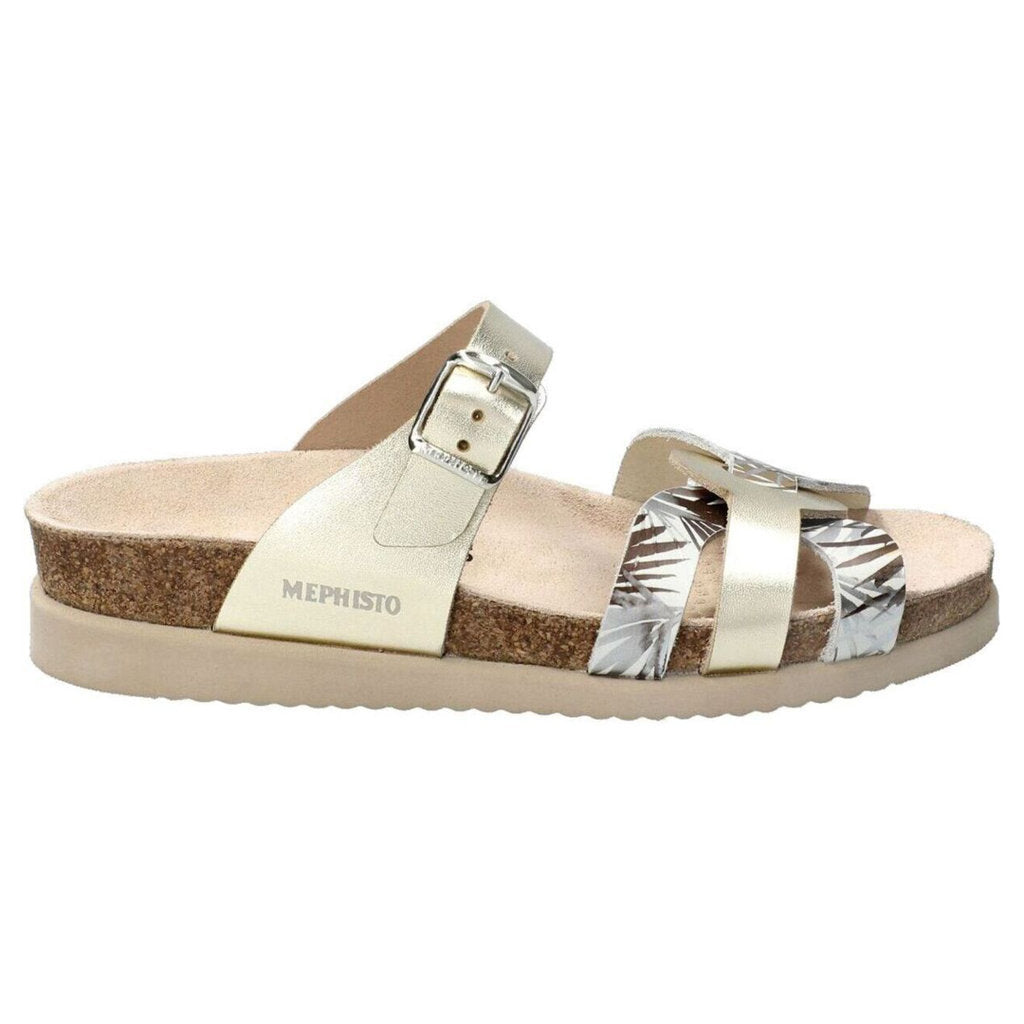 Mephisto Helma Metallic Leather Womens Sandals#color_gold