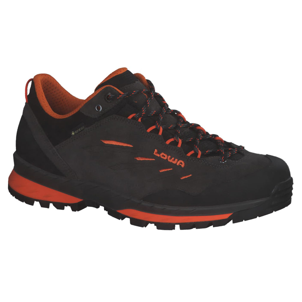 Lowa Delago GTX Lo Suede Men's Hiking Shoes#color_anthracite flame