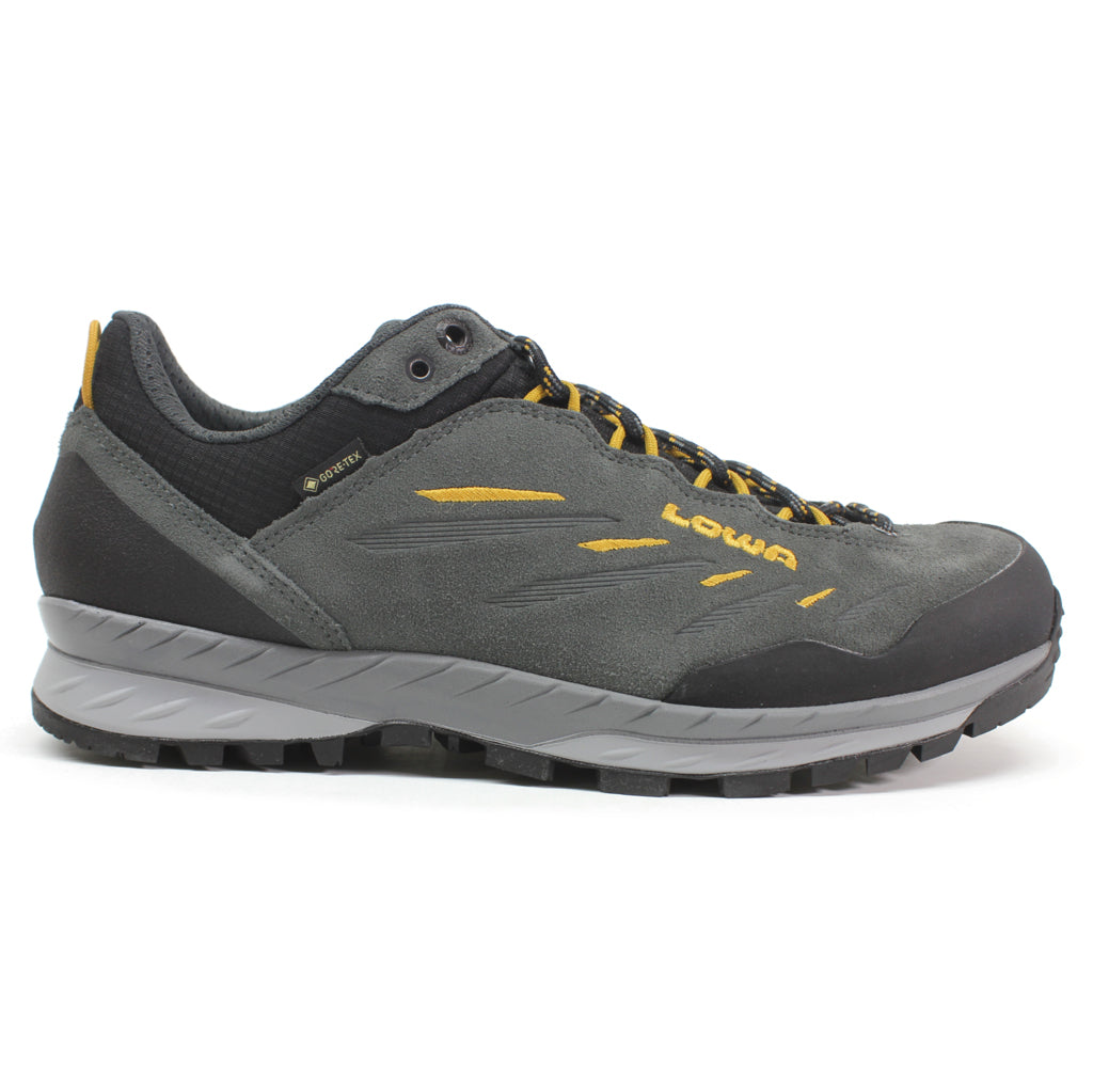 Lowa Delago GTX Lo Suede Men's Hiking Shoes#color_asphalt mango