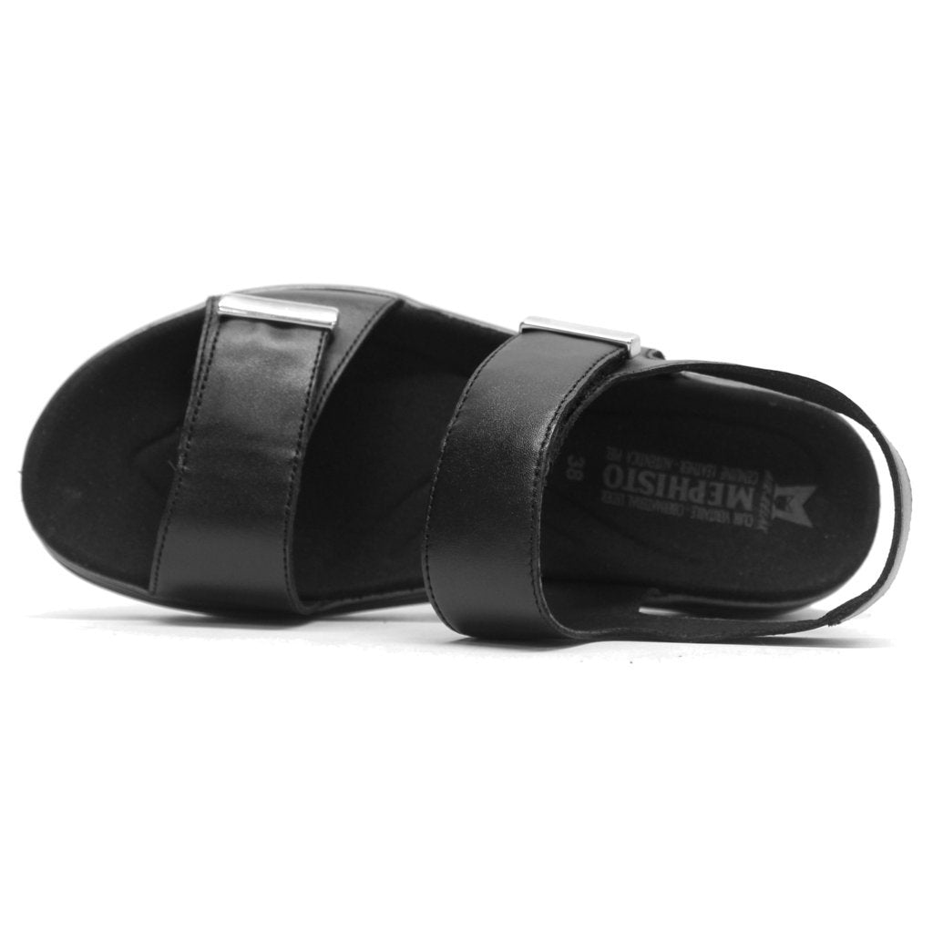 Mephisto Dominica Leather Womens Sandals#color_black
