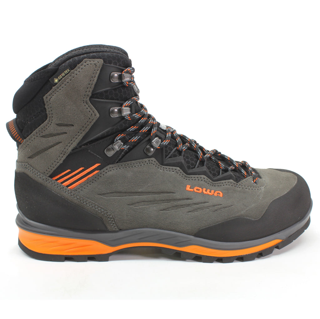 Lowa Cadin II GTX Mid High Suede Textile Men's Hiking Boots#color_anthracite flame