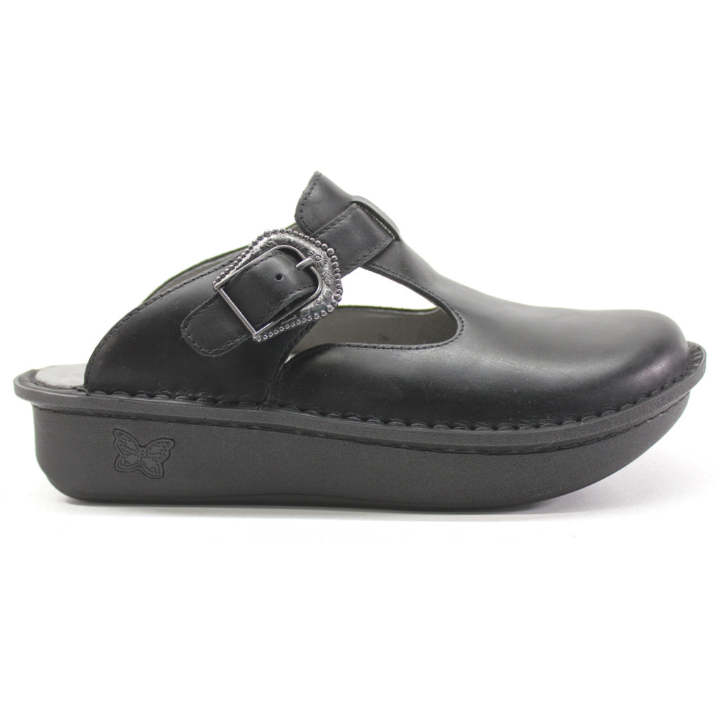 Alegria Classic Leather Women's Slip-on Shoes#color_oiled black