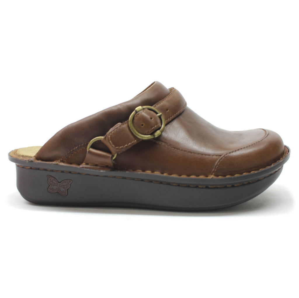 Alegria Seville Clogs Leather Women's Slip-on Shoes#color_oiled brown