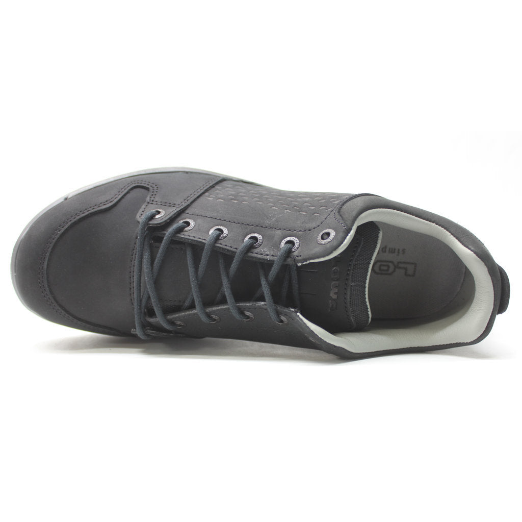 Lowa Strato Evo LL Lo Nubuck Leather Men's Casual Shoes#color_black