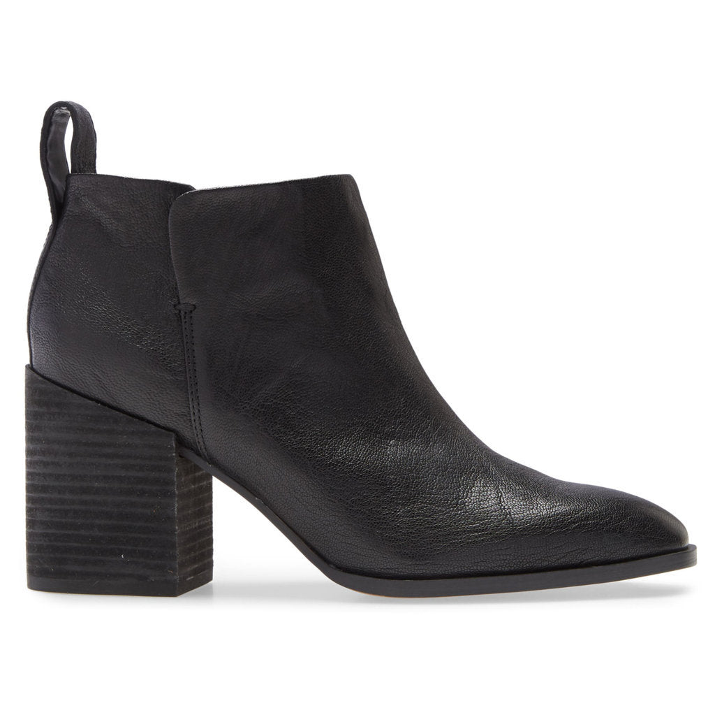 Vionic Lyssa Leather Womens Boots#color_black