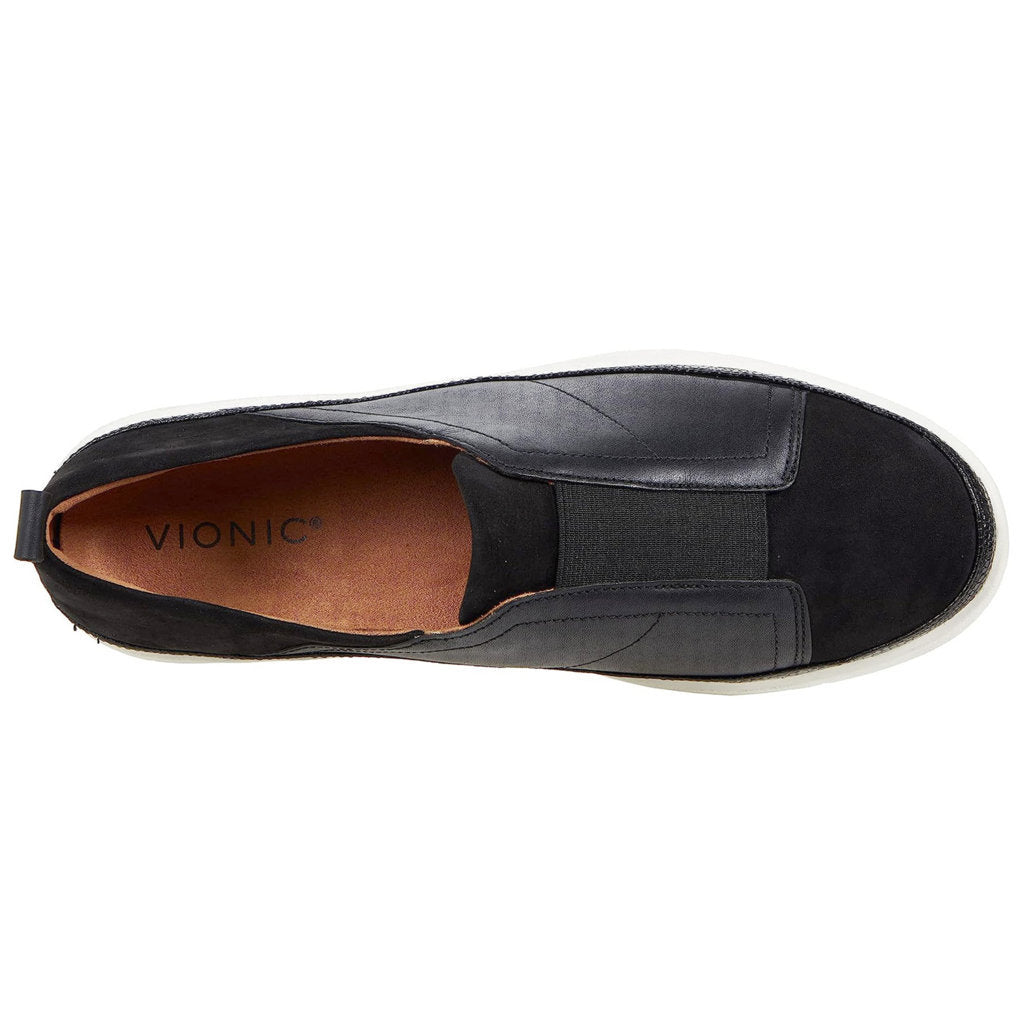 Vionic Zinah Leather Women's Slip-on Shoes#color_black